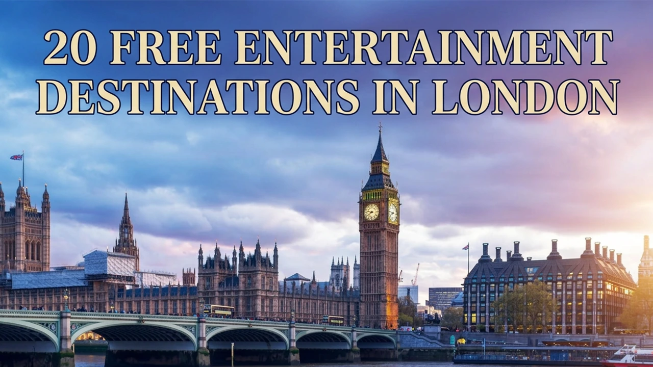 Discover the top 20 free entertainment destinations in London, from its world-class museums to vibrant neighborhoods and enchanting gardens, and enjoy your cultural and entertainment experience without having to pay any fees for your visit.