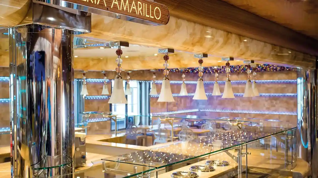 Diadema is a luxurious cruise ship, built in 2010. It boasts elegant design, lavish amenities, and a variety of entertainment options, along with gourmet dining experiences.