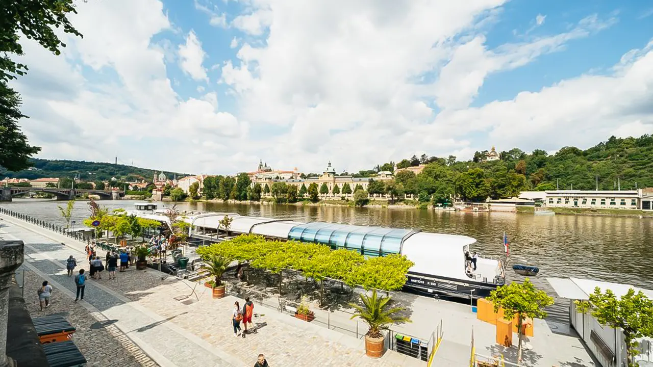 Vltava River Lunch Cruise in an Open-Top Glass Boat