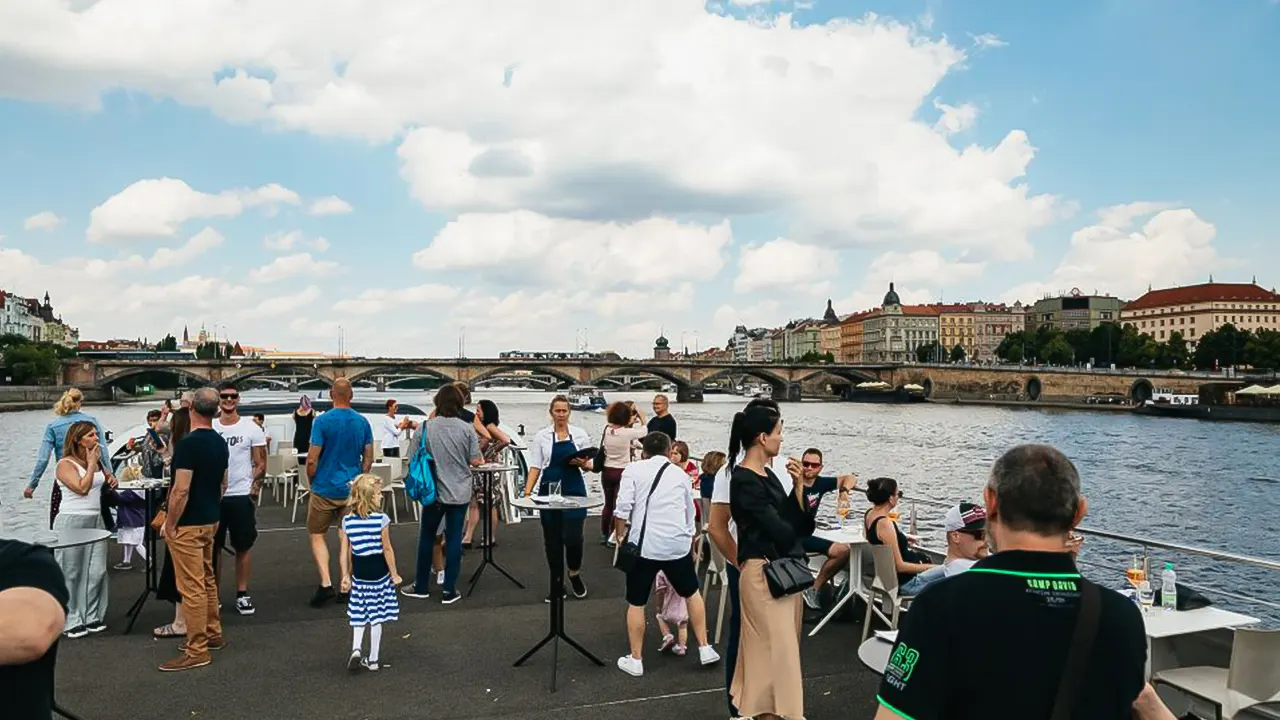 Vltava River Lunch Cruise in an Open-Top Glass Boat