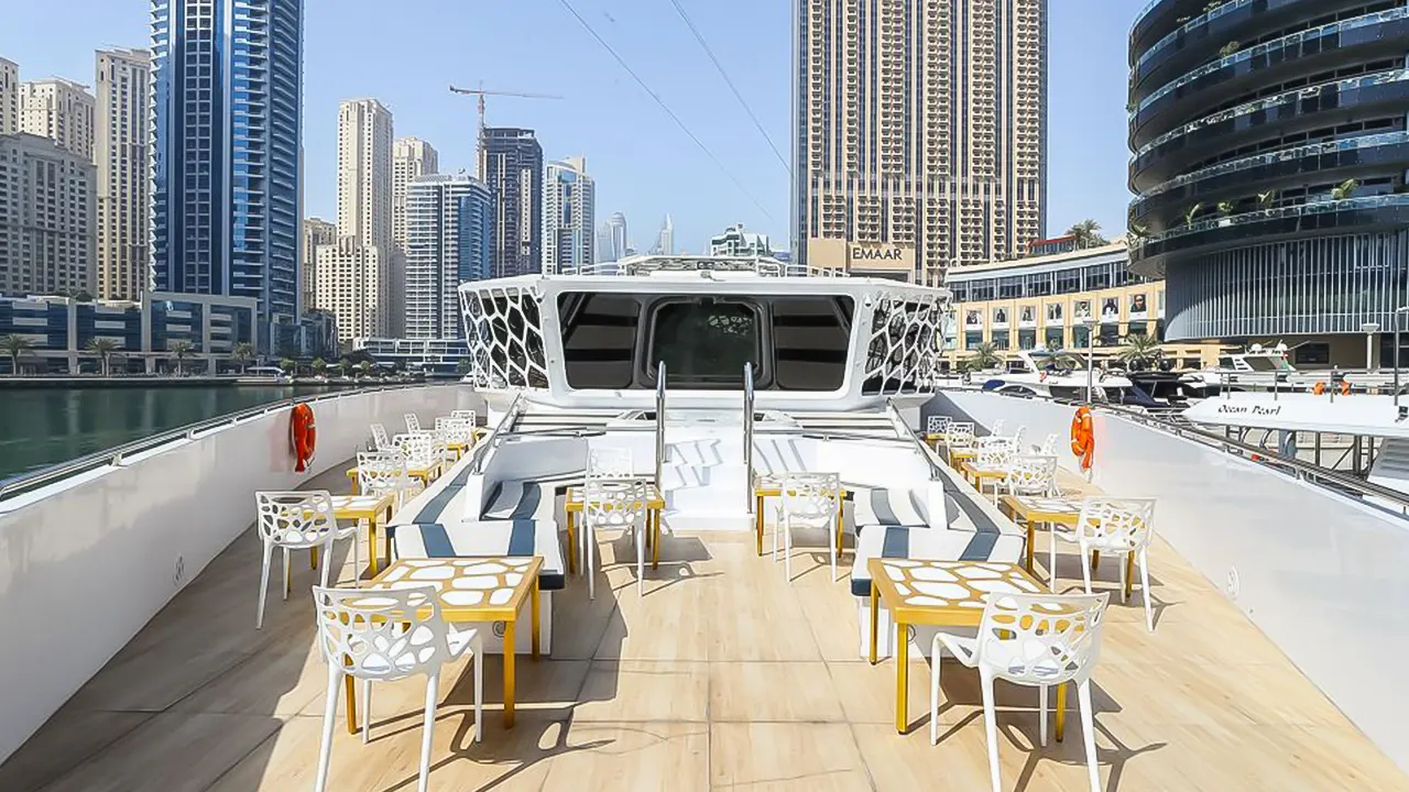 A cruise on a yacht with a dinner buffet